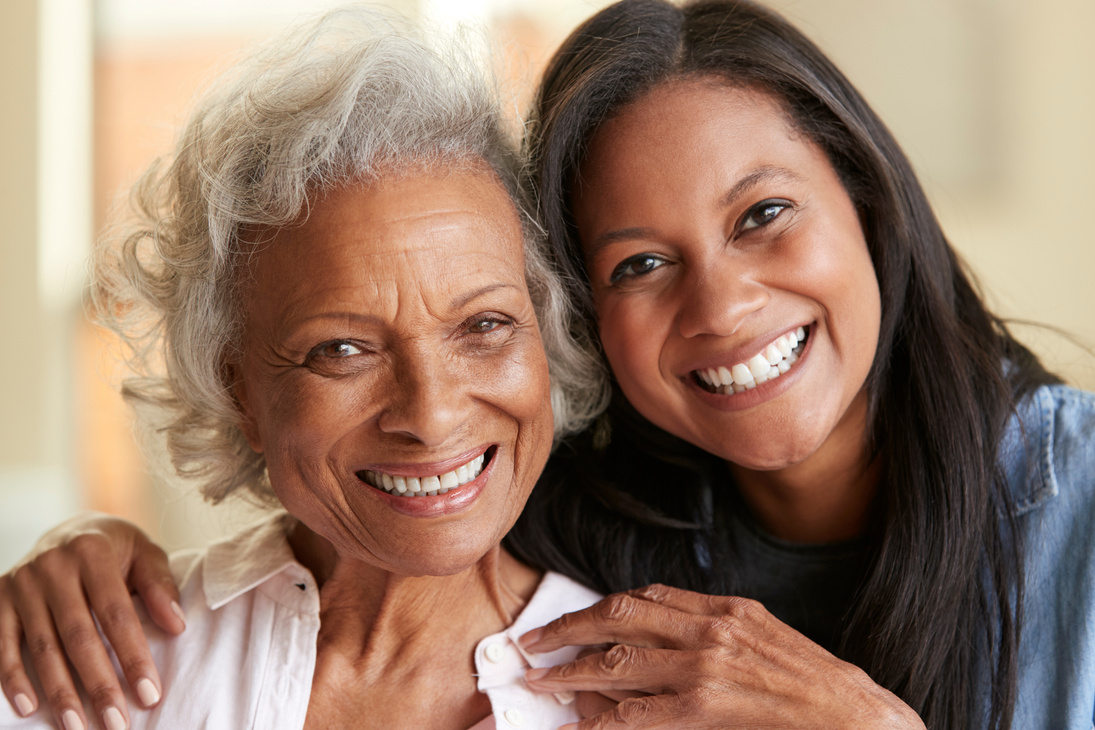 Elderly Mother with Adult Daughter